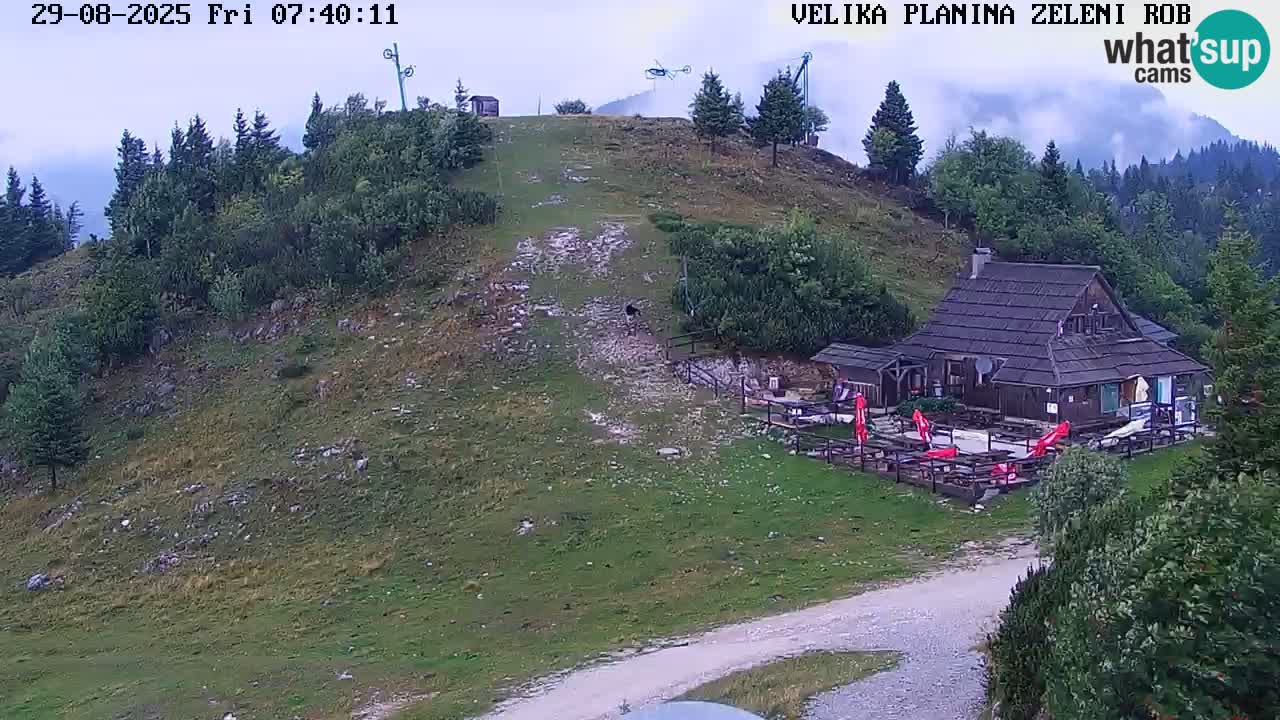 Zeleni Rob – kamera v živo | Velika Planina