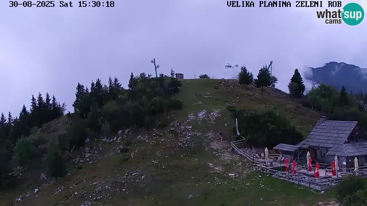 Zeleni Rob – kamera v živo | Velika Planina