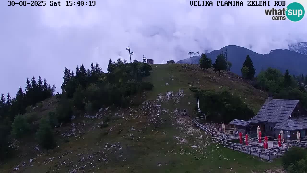 Zeleni Rob – kamera v živo | Velika Planina