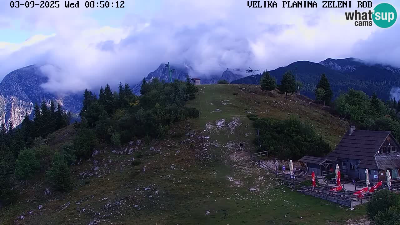 Zeleni Rob – kamera v živo | Velika Planina
