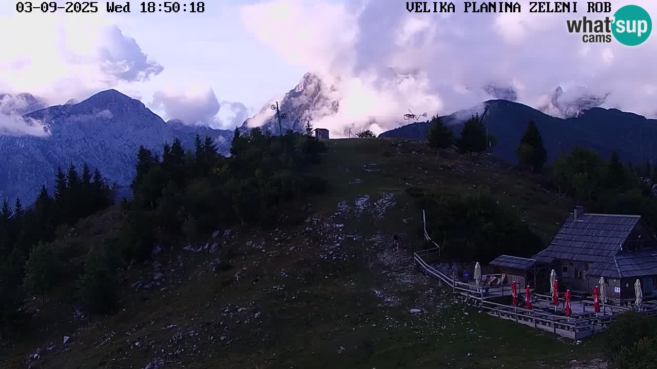 Zeleni Rob – kamera v živo | Velika Planina