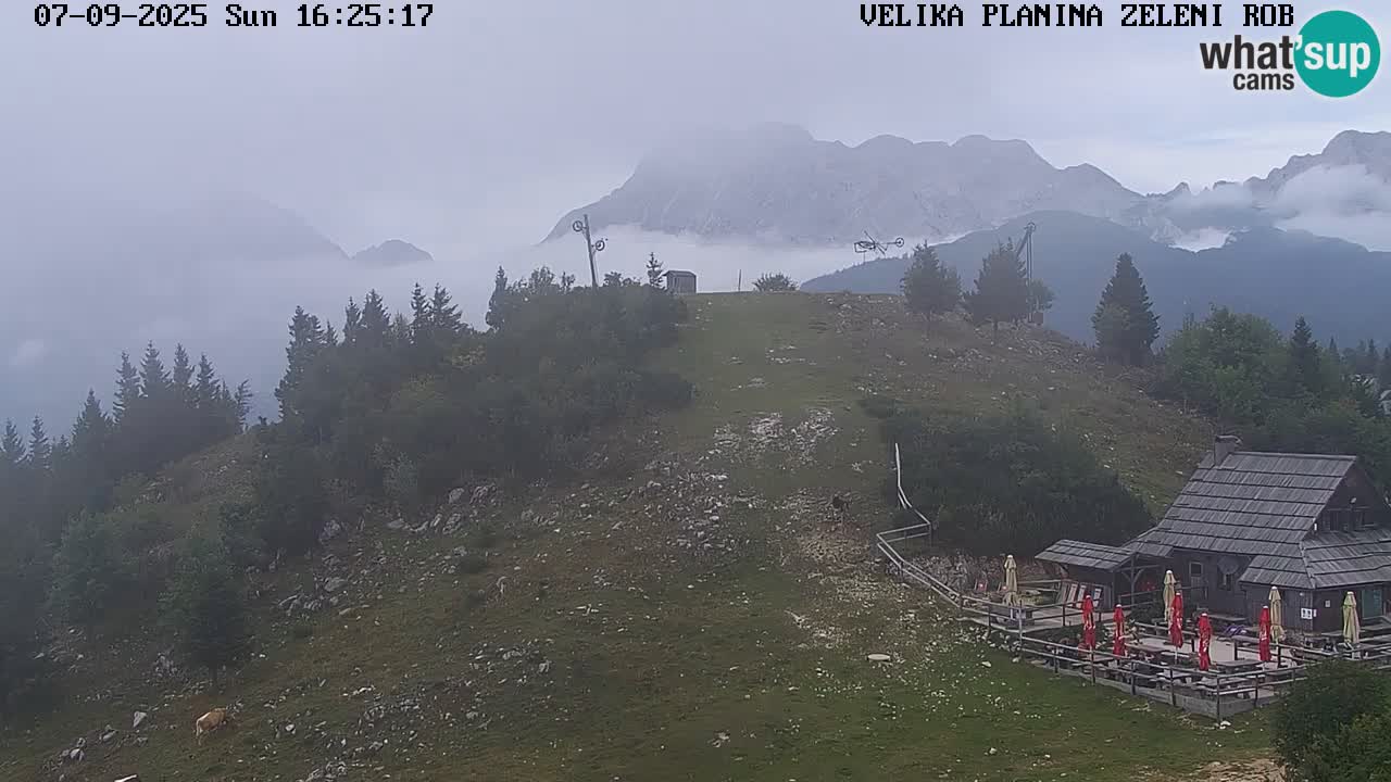 Zeleni Rob – kamera v živo | Velika Planina