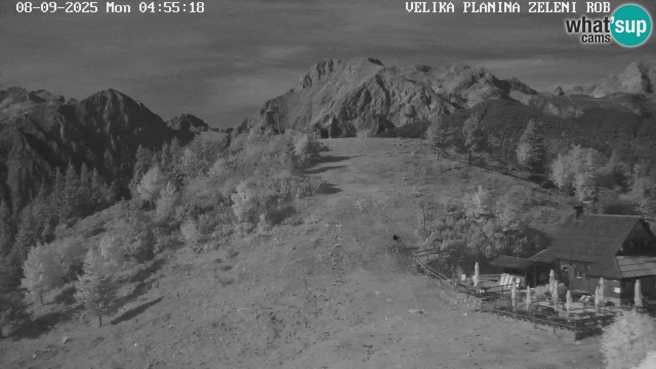 Zeleni Rob – kamera v živo | Velika Planina
