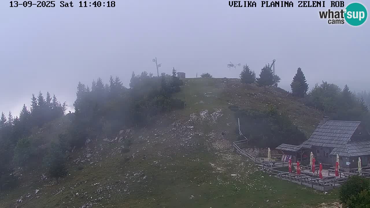 Zeleni Rob – kamera v živo | Velika Planina
