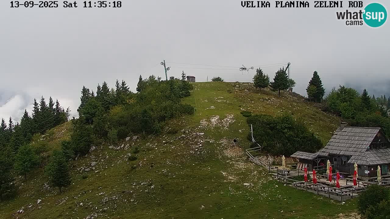 Zeleni Rob – kamera v živo | Velika Planina