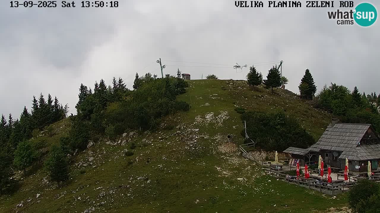 Zeleni Rob – kamera v živo | Velika Planina