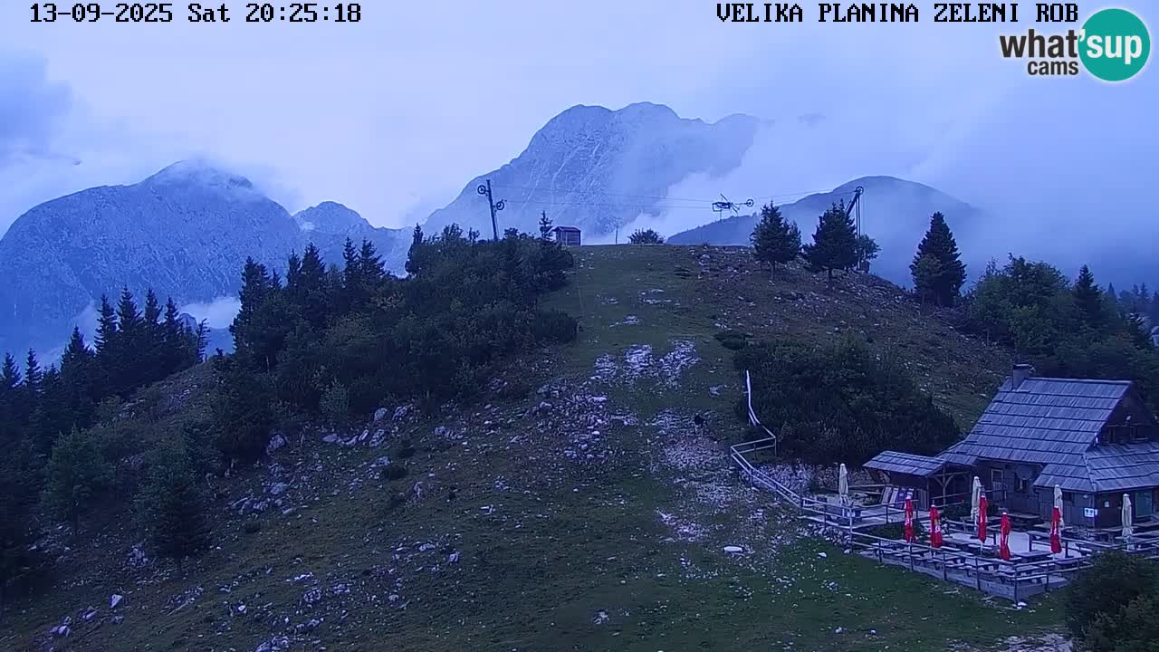 Zeleni Rob – kamera v živo | Velika Planina