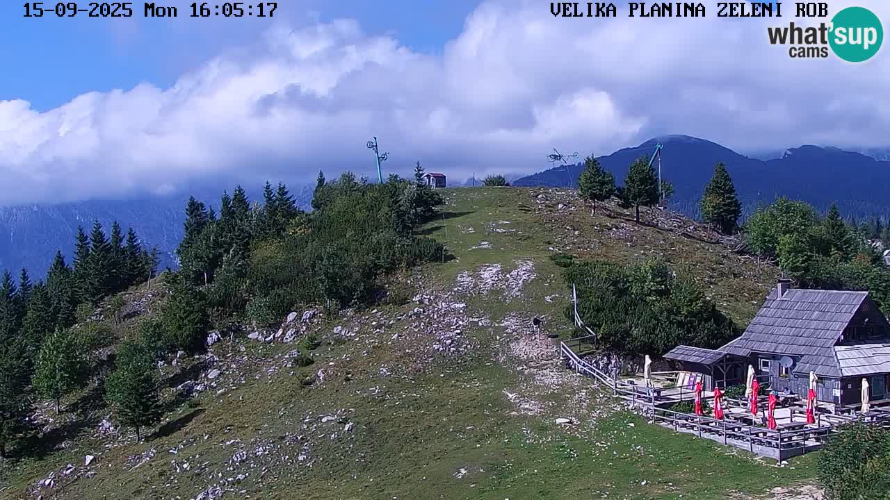 Zeleni Rob | Webcam en vivo Velika Planina