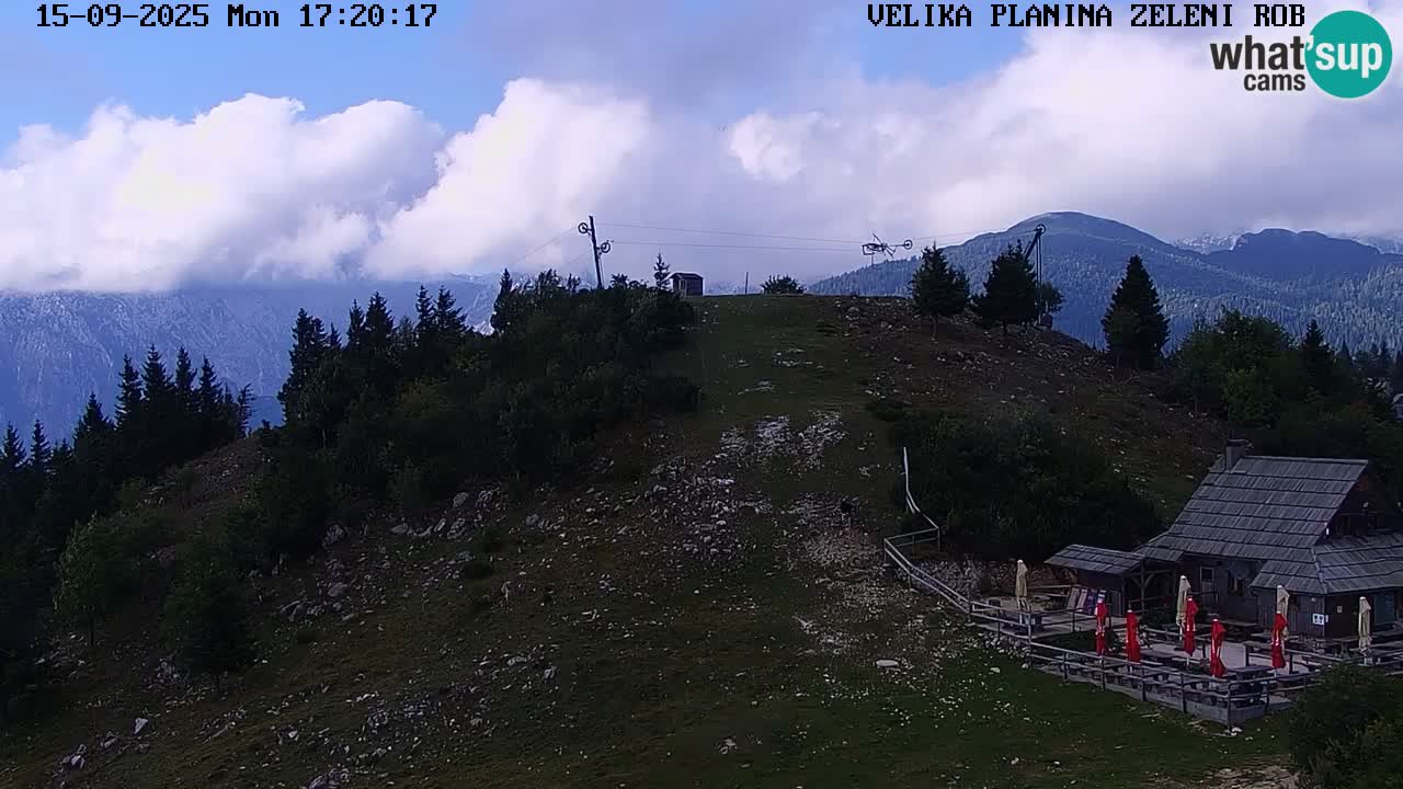 Zeleni Rob – kamera v živo | Velika Planina