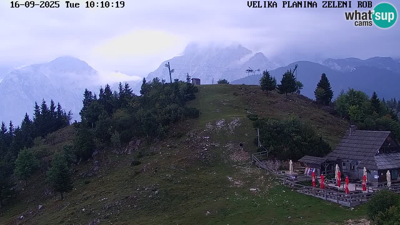 Zeleni Rob – kamera v živo | Velika Planina
