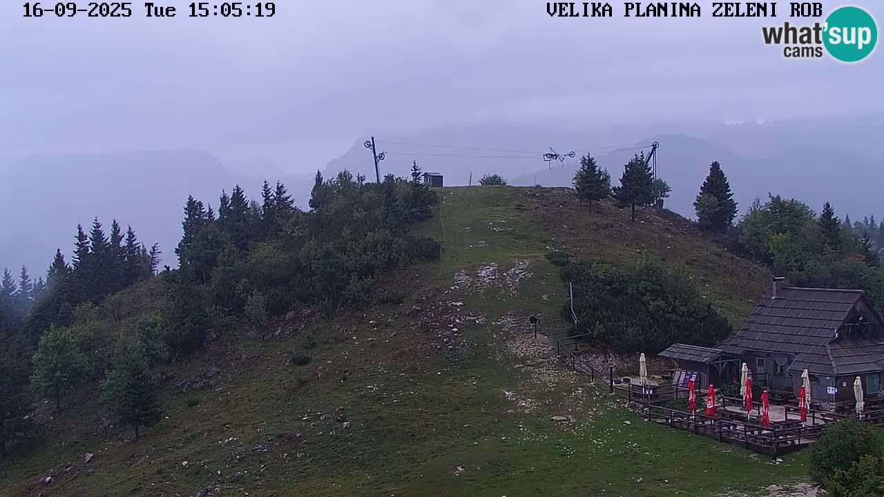 Zeleni Rob – kamera v živo | Velika Planina