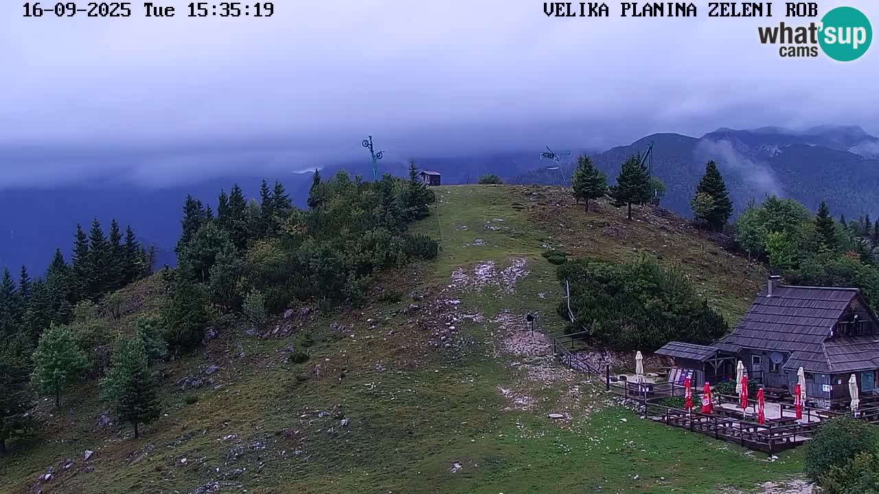 Zeleni Rob – kamera v živo | Velika Planina
