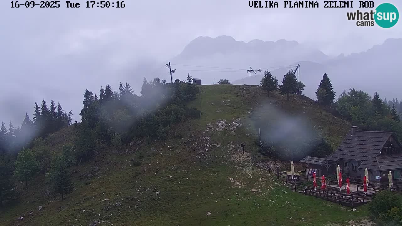 Zeleni Rob | Webcam en vivo Velika Planina