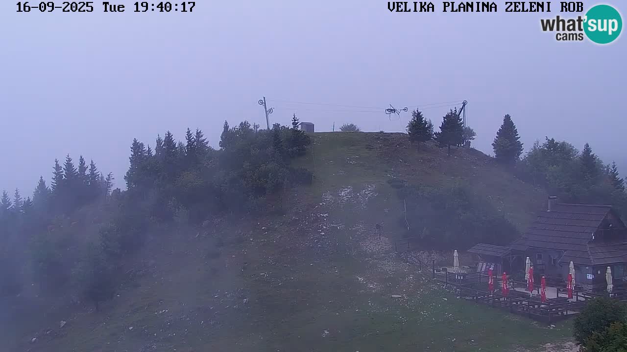 Zeleni Rob – kamera v živo | Velika Planina