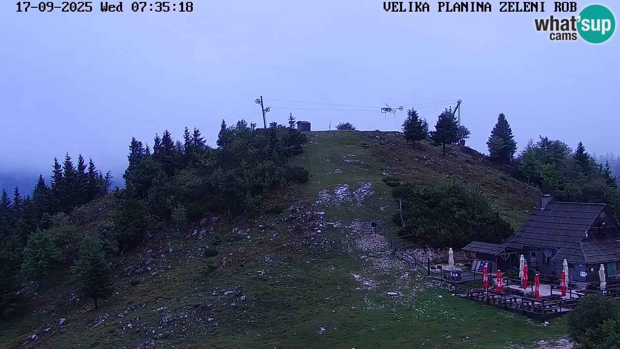 Zeleni Rob | Webcam en vivo Velika Planina