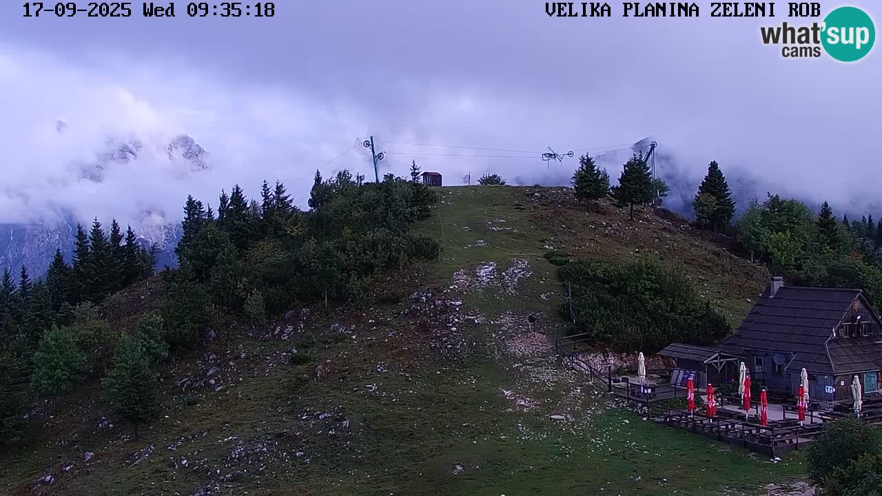 Zeleni Rob | Webcam en vivo Velika Planina