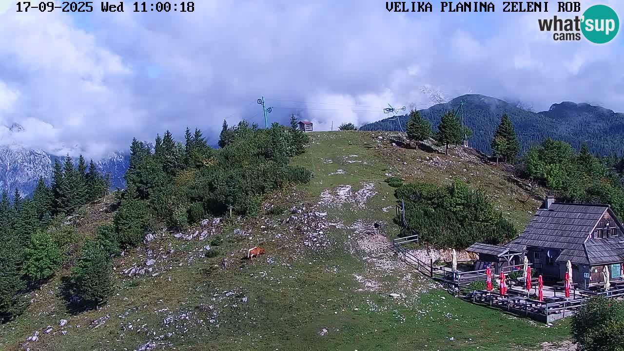 Zeleni Rob | Webcam en vivo Velika Planina
