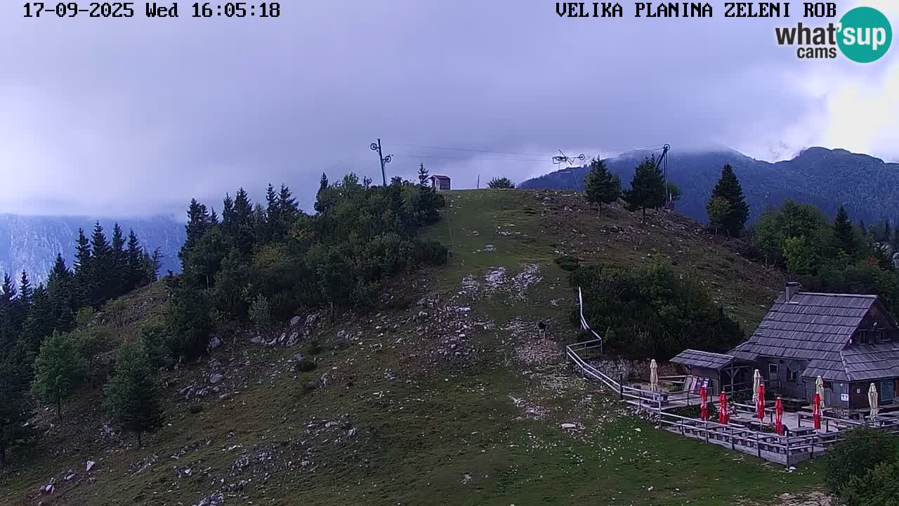 Zeleni Rob | Webcam en vivo Velika Planina