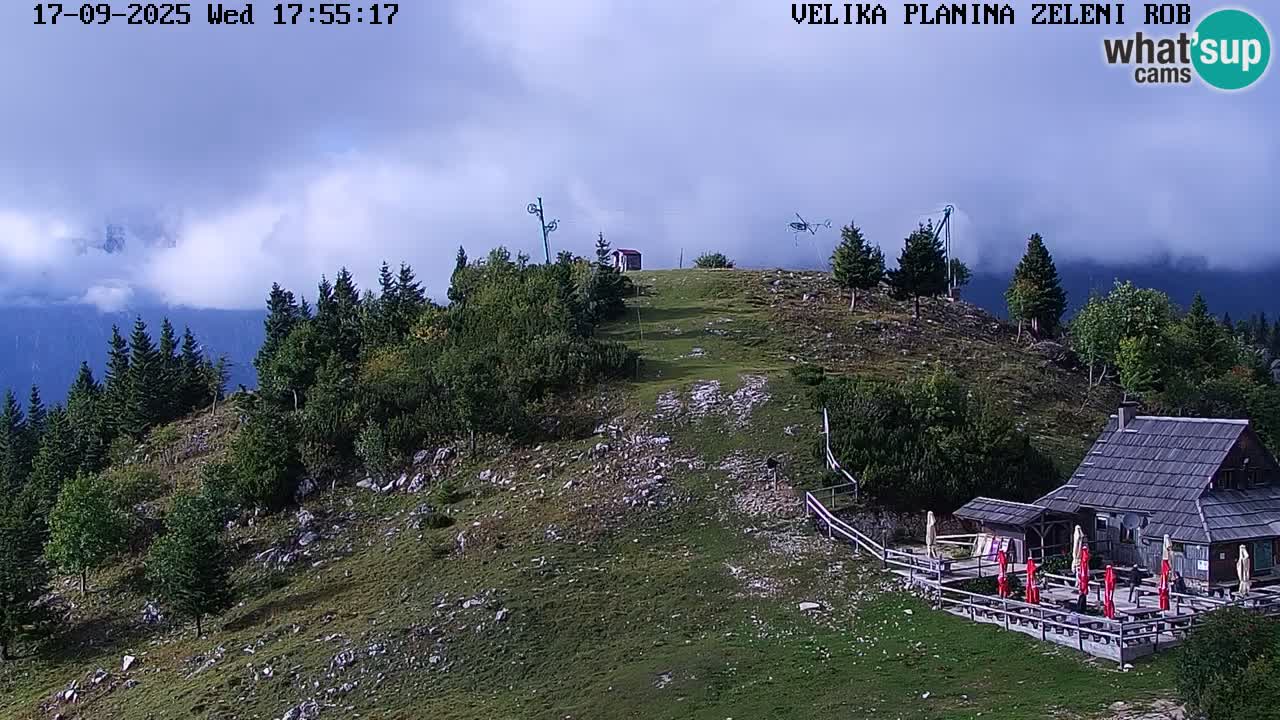Zeleni Rob | Webcam en vivo Velika Planina