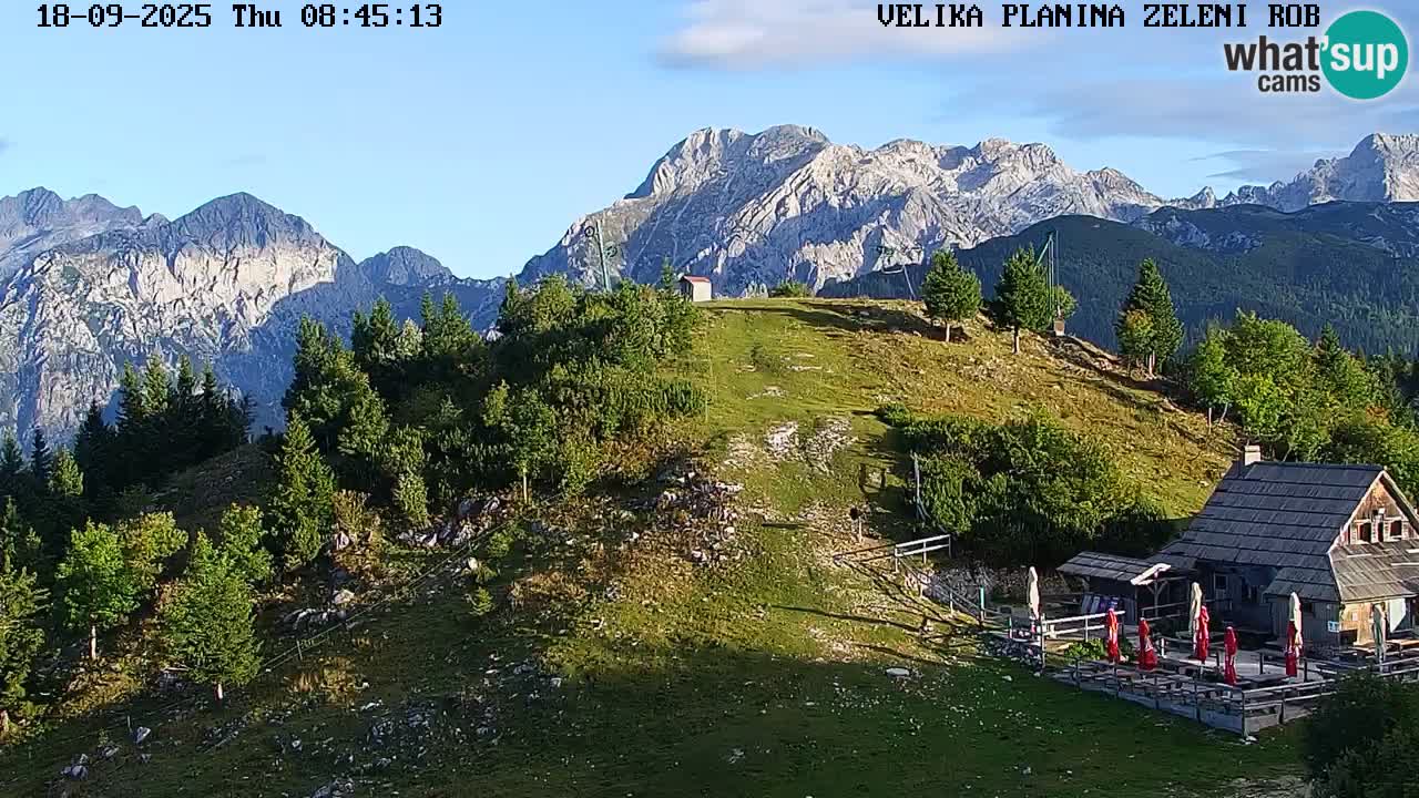 Zeleni Rob | Webcam en vivo Velika Planina