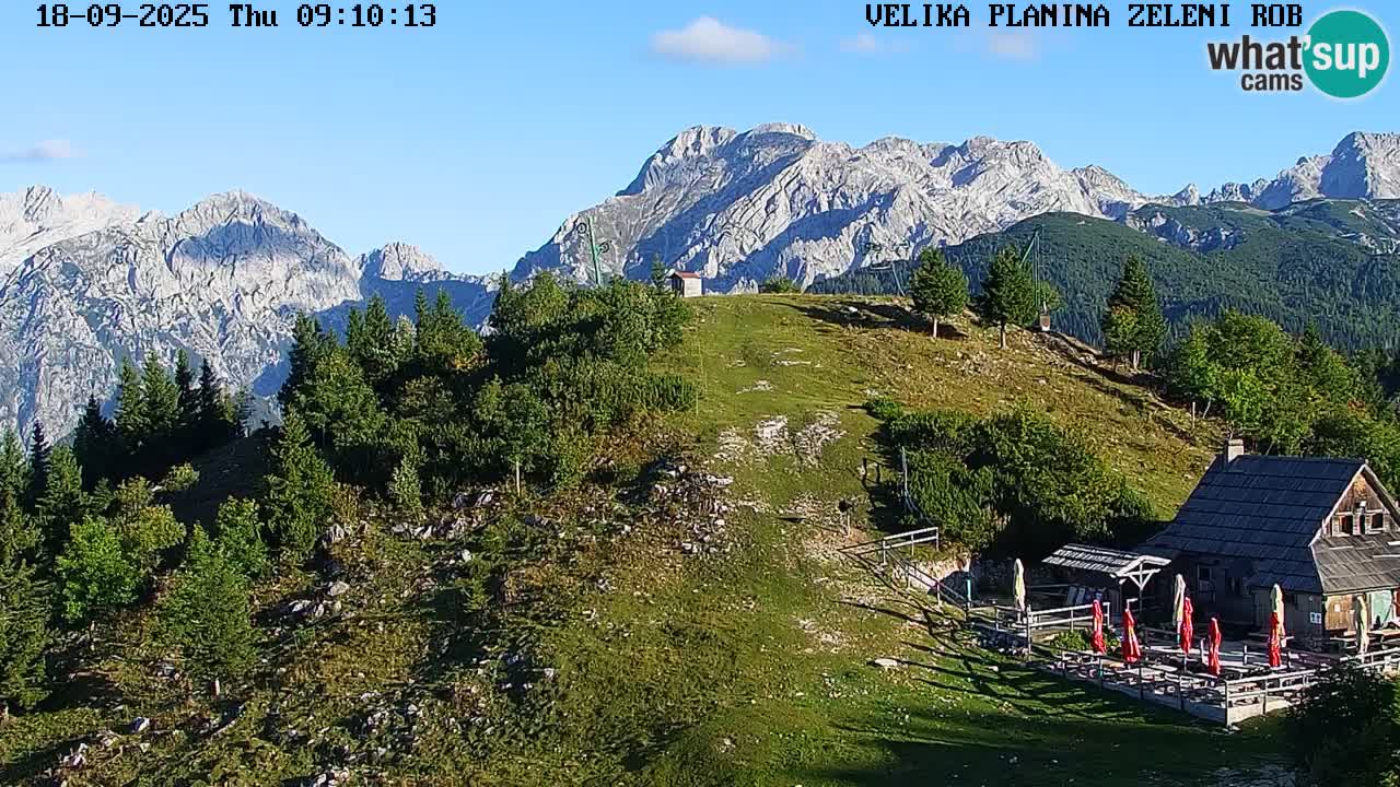 Zeleni Rob – kamera v živo | Velika Planina