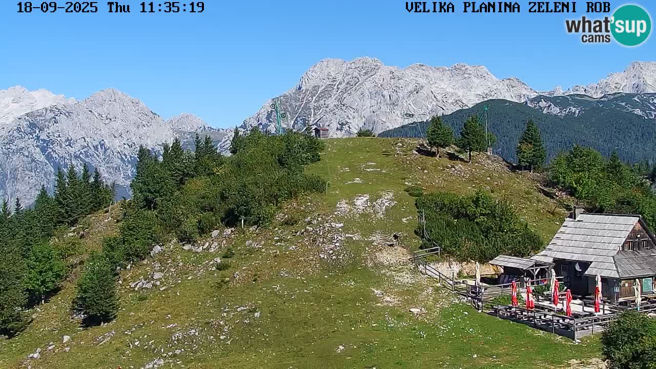 Zeleni Rob – kamera v živo | Velika Planina
