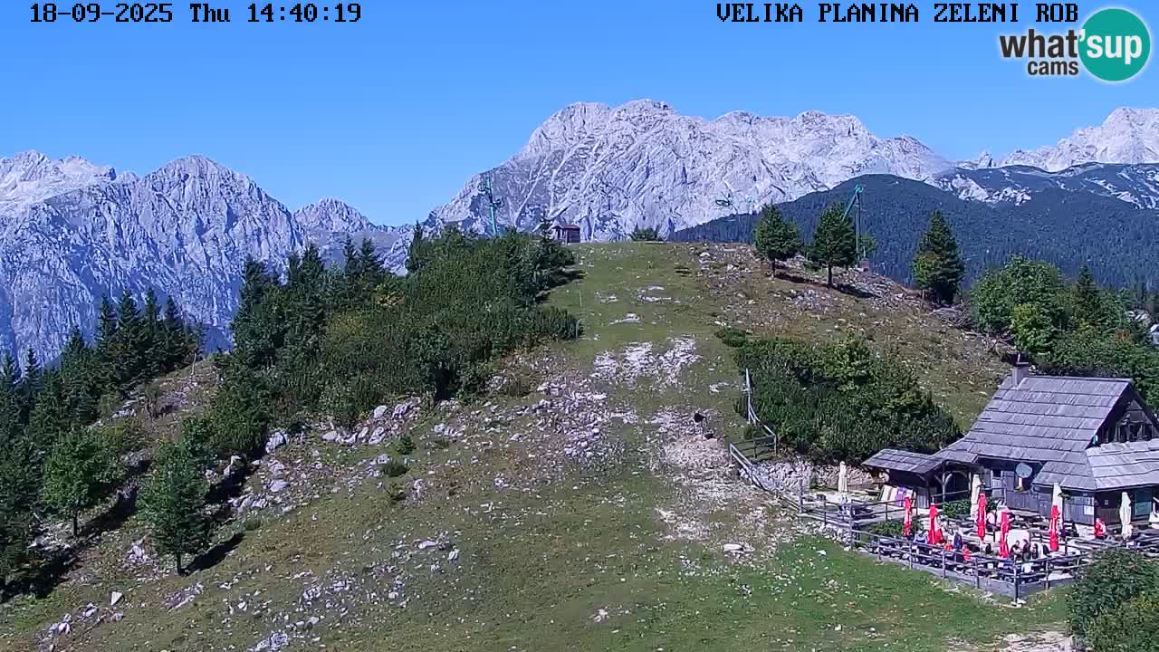 Zeleni Rob – kamera v živo | Velika Planina