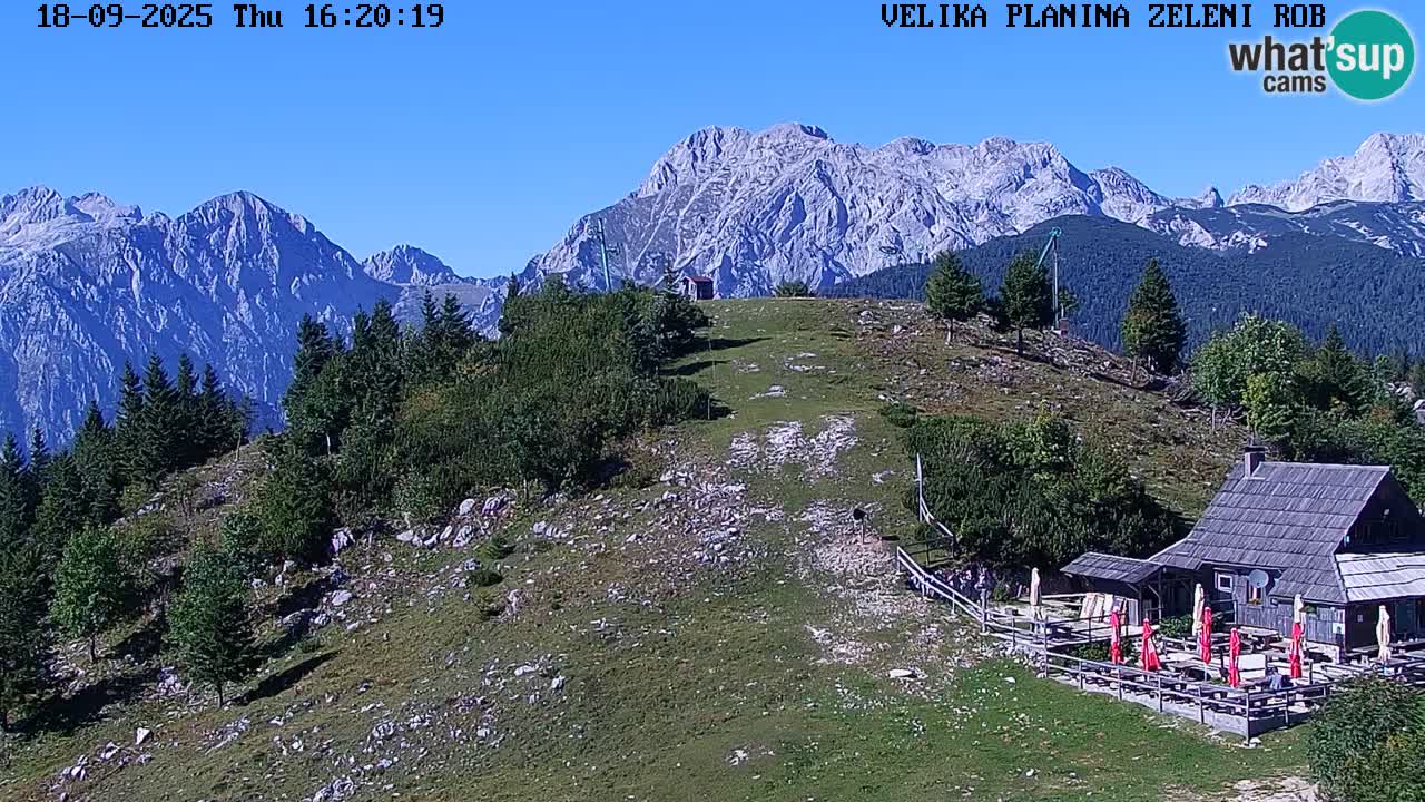 Zeleni Rob | Webcam en vivo Velika Planina