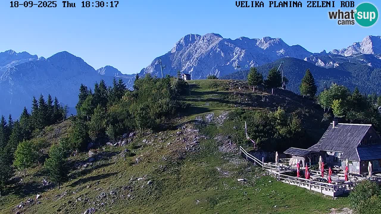 Zeleni Rob – kamera v živo | Velika Planina