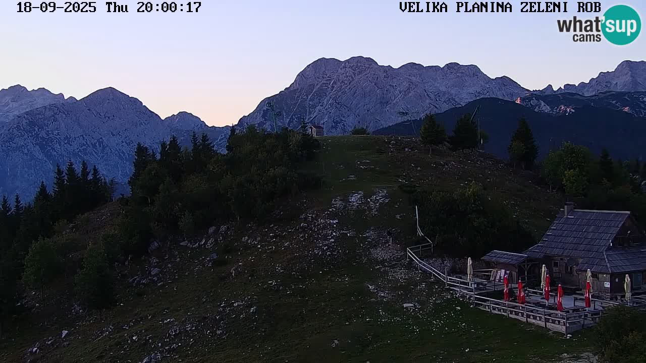 Zeleni Rob | Webcam en vivo Velika Planina