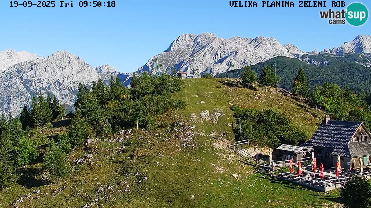 Zeleni Rob | Webcam en vivo Velika Planina
