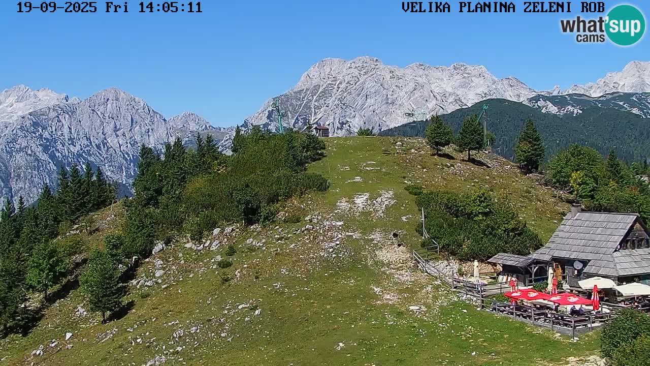 Zeleni Rob – kamera v živo | Velika Planina