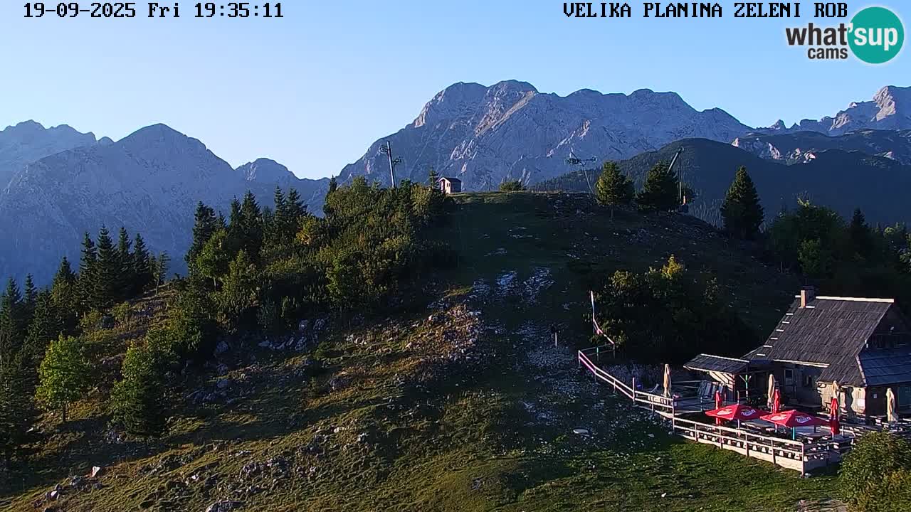 Zeleni Rob – kamera v živo | Velika Planina