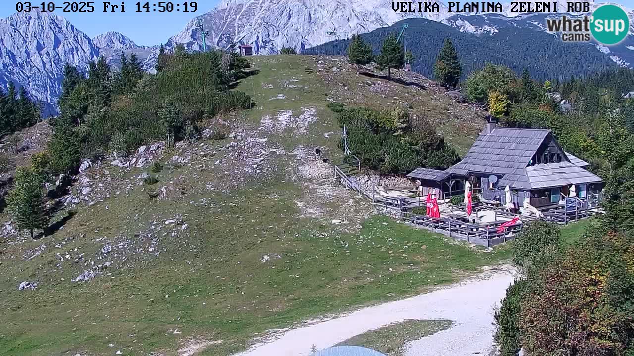 Zeleni Rob | Webcam en vivo Velika Planina