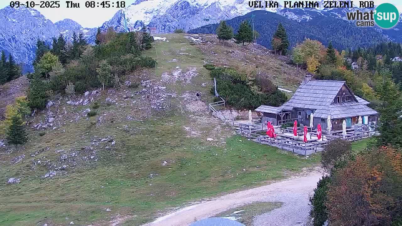 Zeleni Rob – kamera v živo | Velika Planina