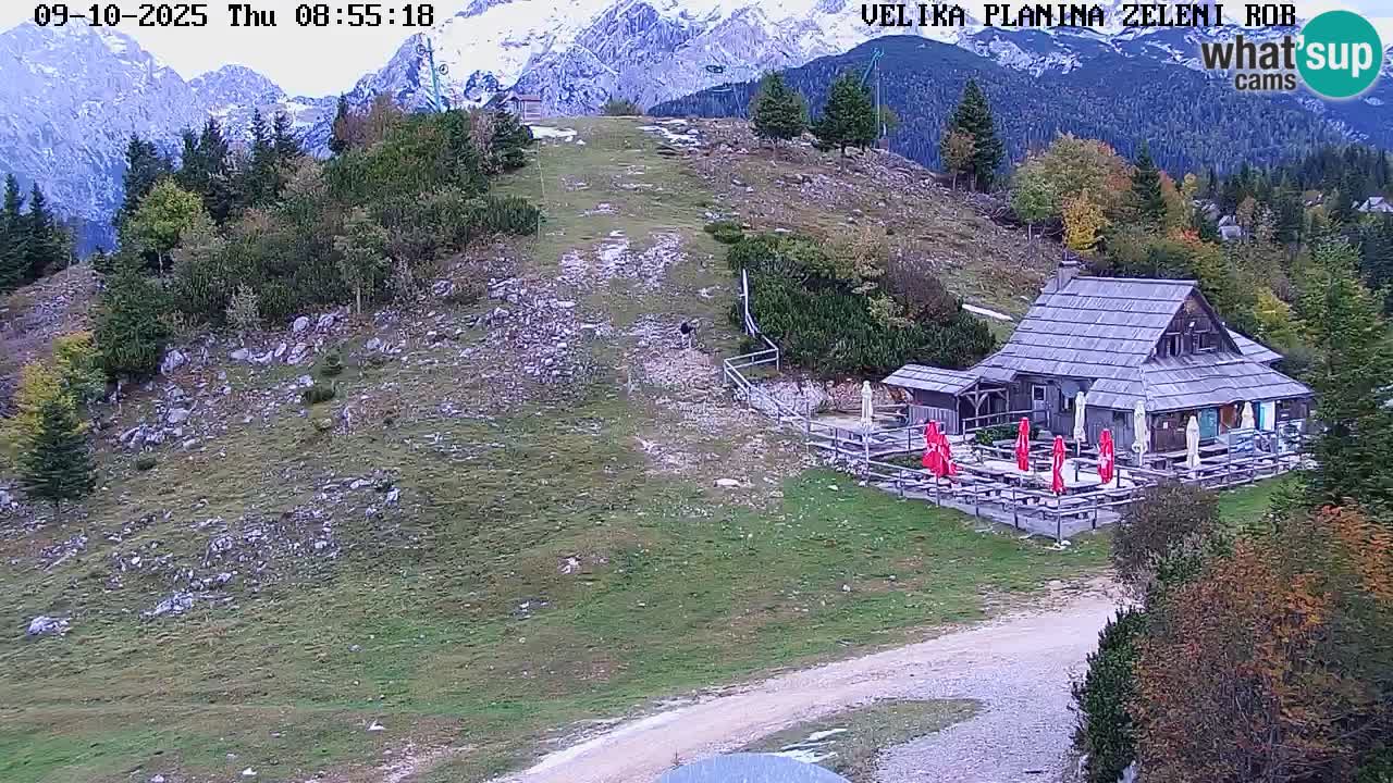 Zeleni Rob – kamera v živo | Velika Planina