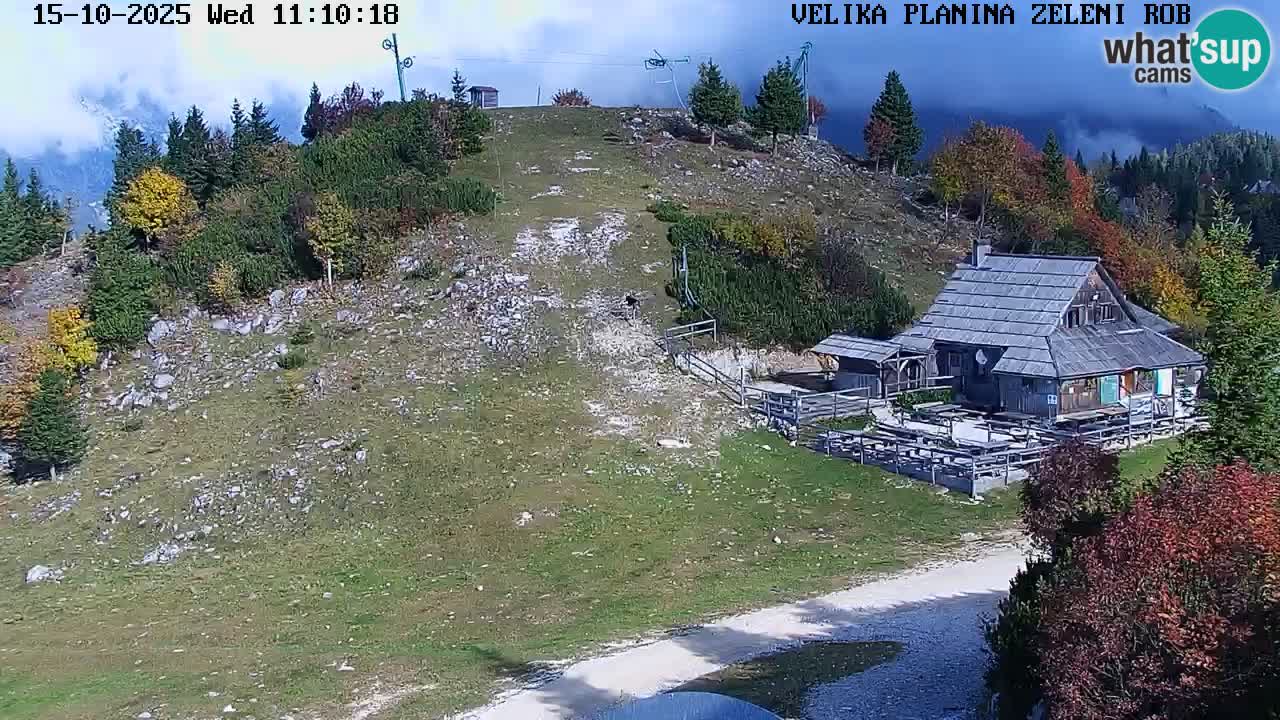 Zeleni Rob – kamera v živo | Velika Planina
