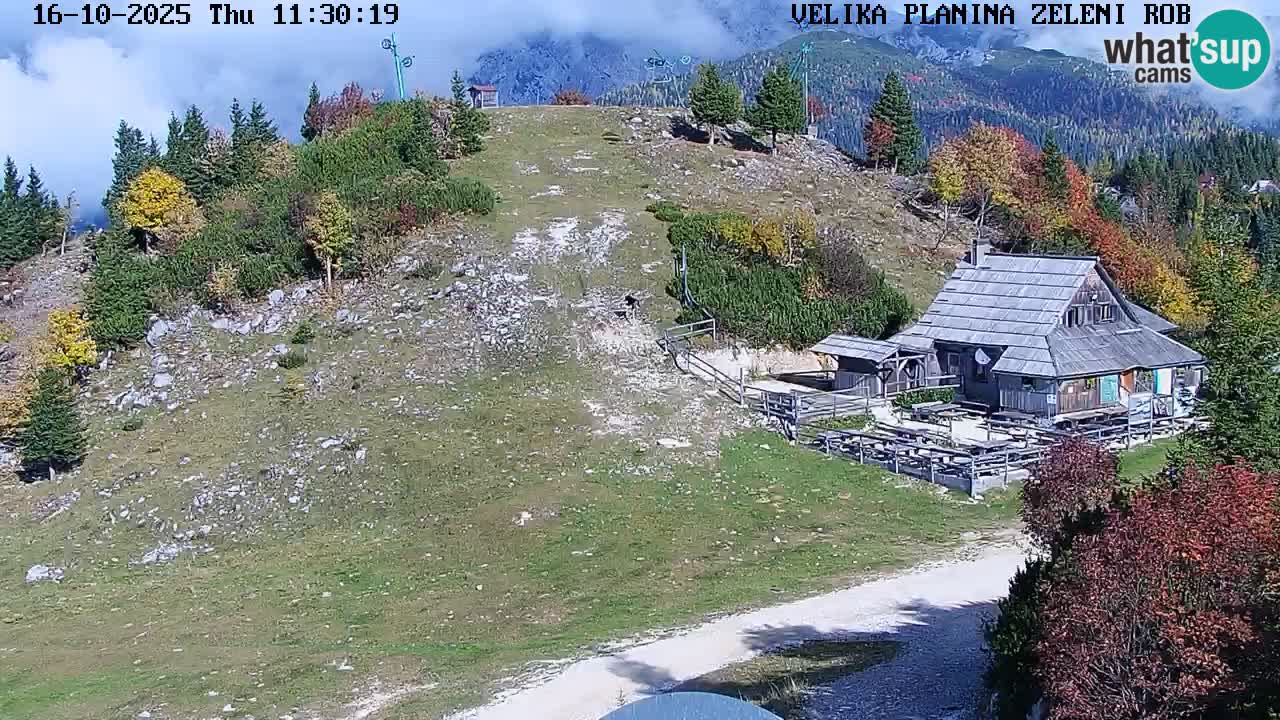 Zeleni Rob – kamera v živo | Velika Planina