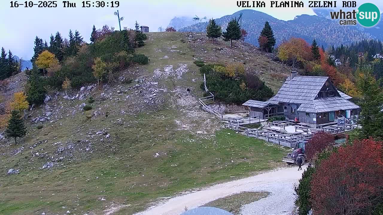 Zeleni Rob – kamera v živo | Velika Planina