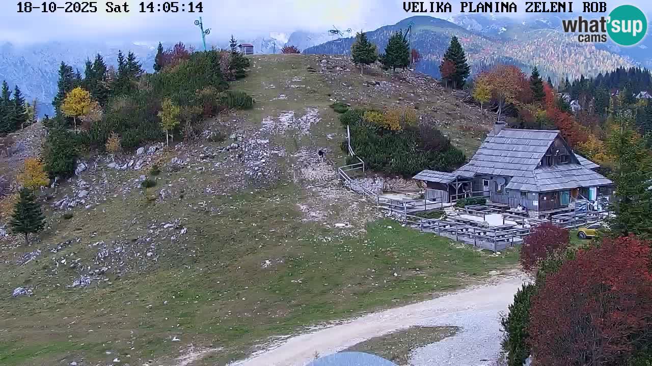 Zeleni Rob – kamera v živo | Velika Planina