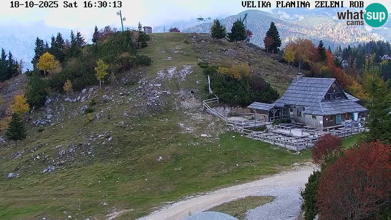 Zeleni Rob – kamera v živo | Velika Planina
