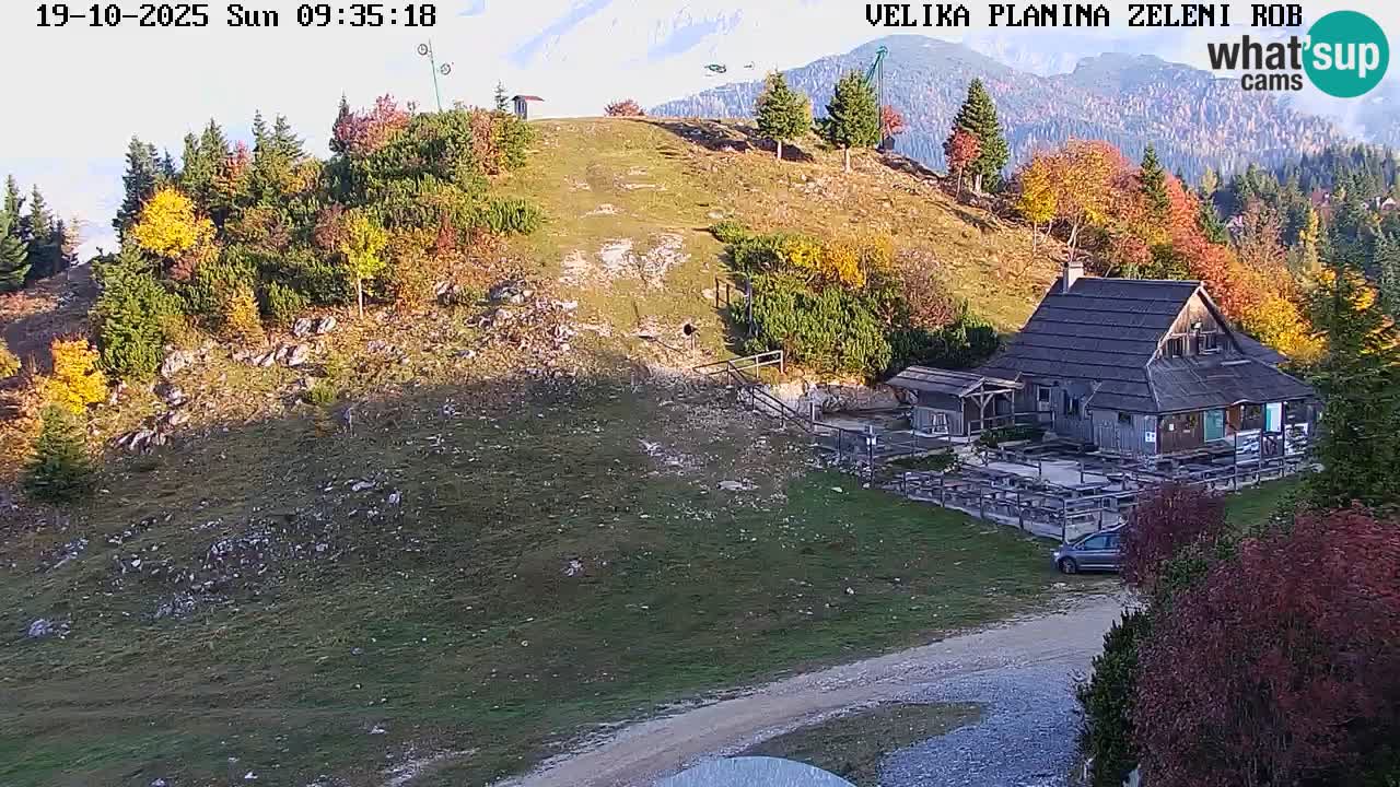 Zeleni Rob – kamera v živo | Velika Planina