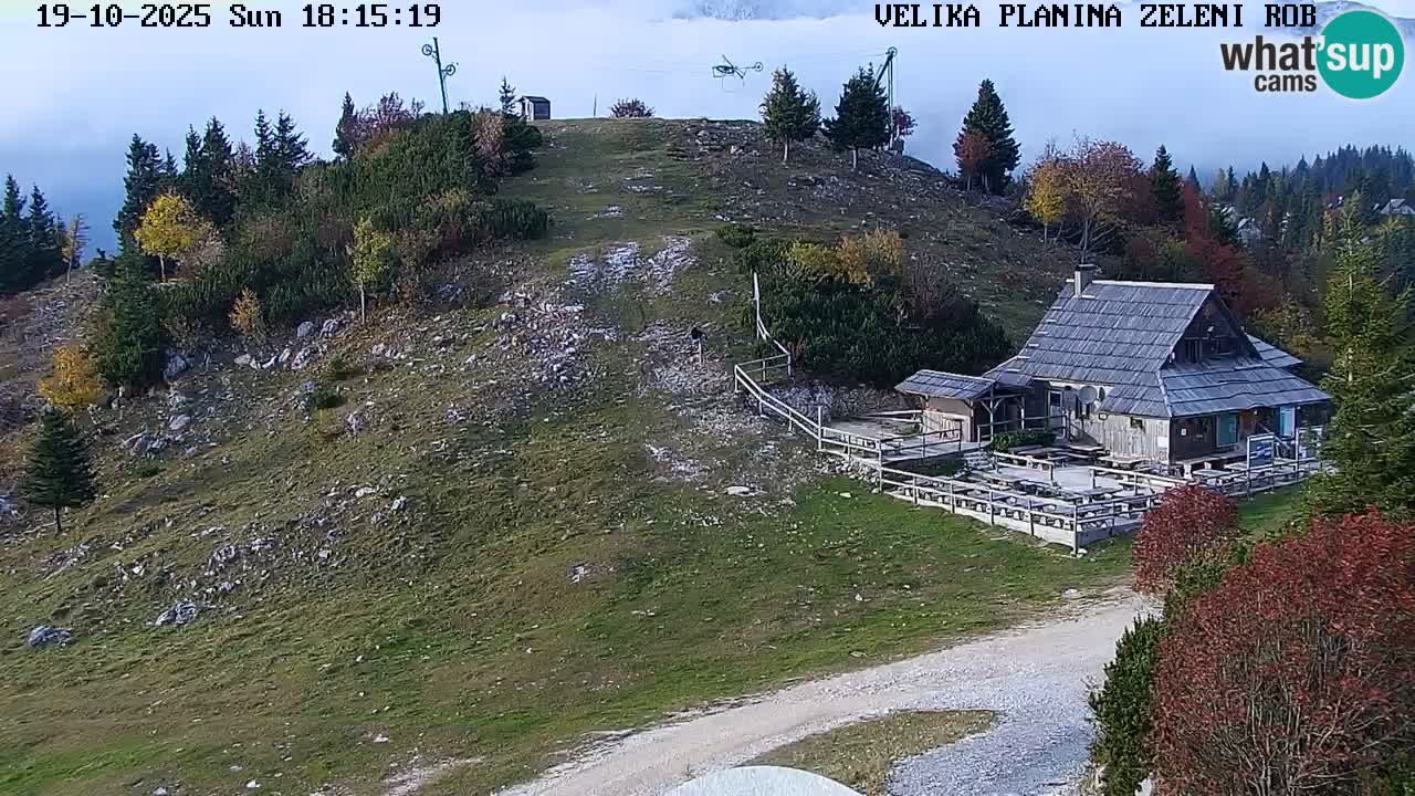 Zeleni Rob – kamera v živo | Velika Planina