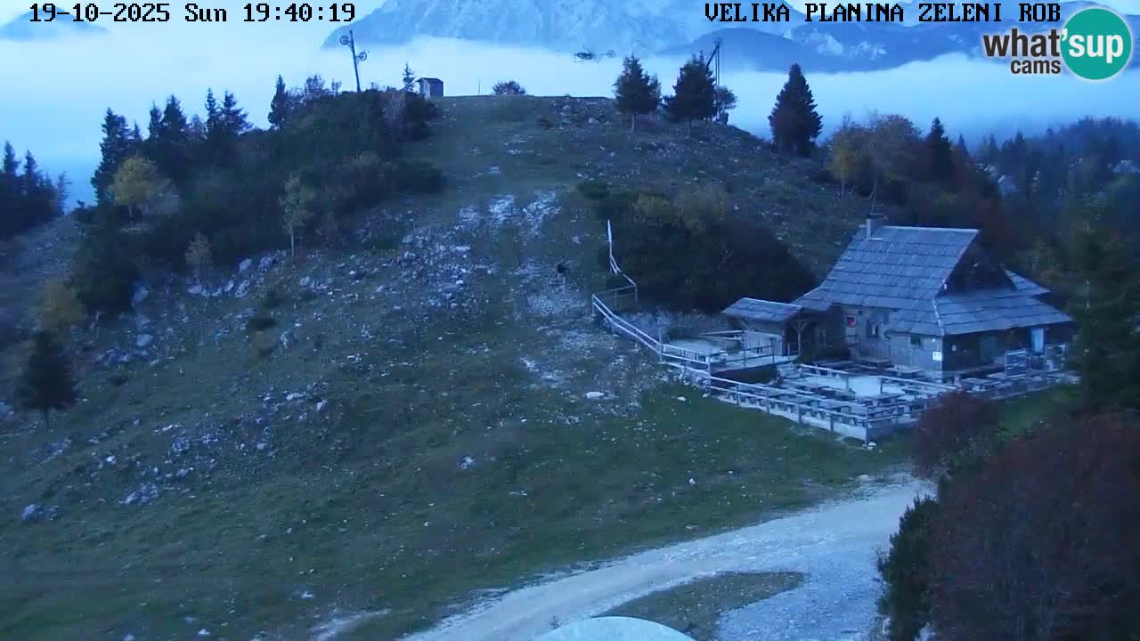 Zeleni Rob – kamera v živo | Velika Planina