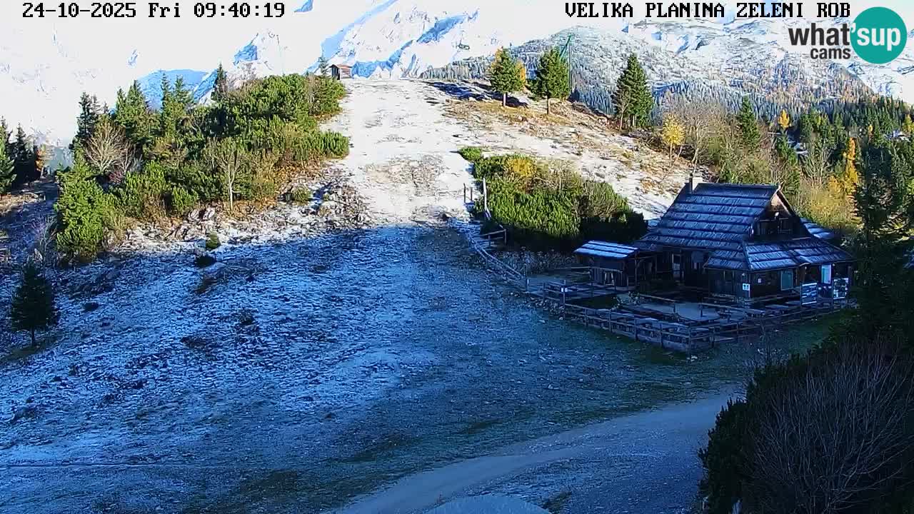Zeleni Rob – kamera v živo | Velika Planina