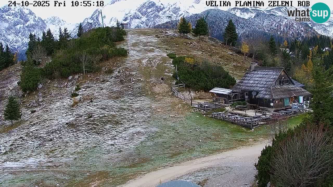 Zeleni Rob – kamera v živo | Velika Planina