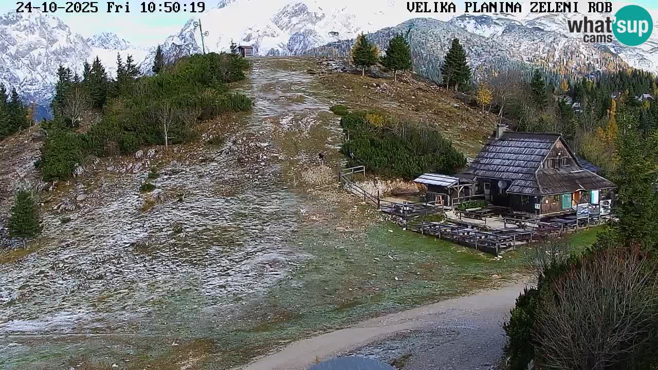 Zeleni Rob – kamera v živo | Velika Planina