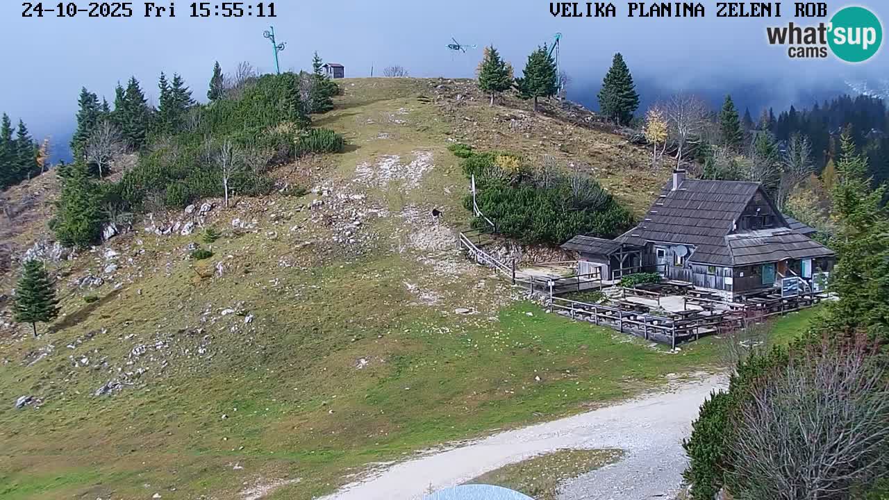 Zeleni Rob – kamera v živo | Velika Planina