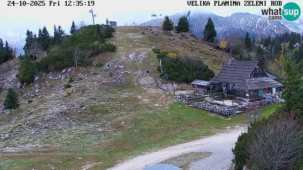 Zeleni Rob – kamera v živo | Velika Planina