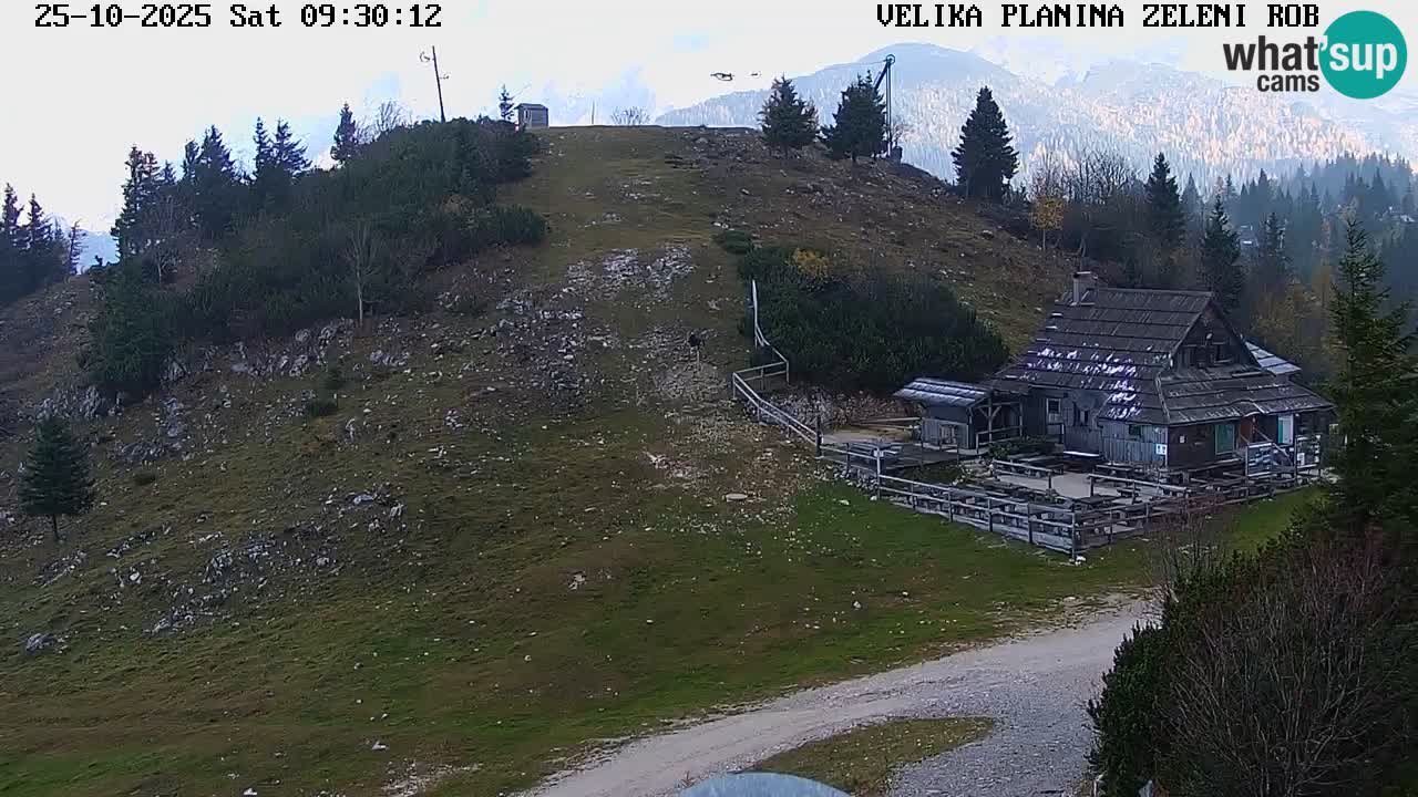 Zeleni Rob – kamera v živo | Velika Planina